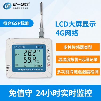 U1-S100-MINI RS485温湿度记录仪